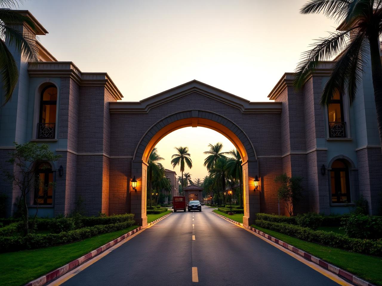 Representative township entrance gateway